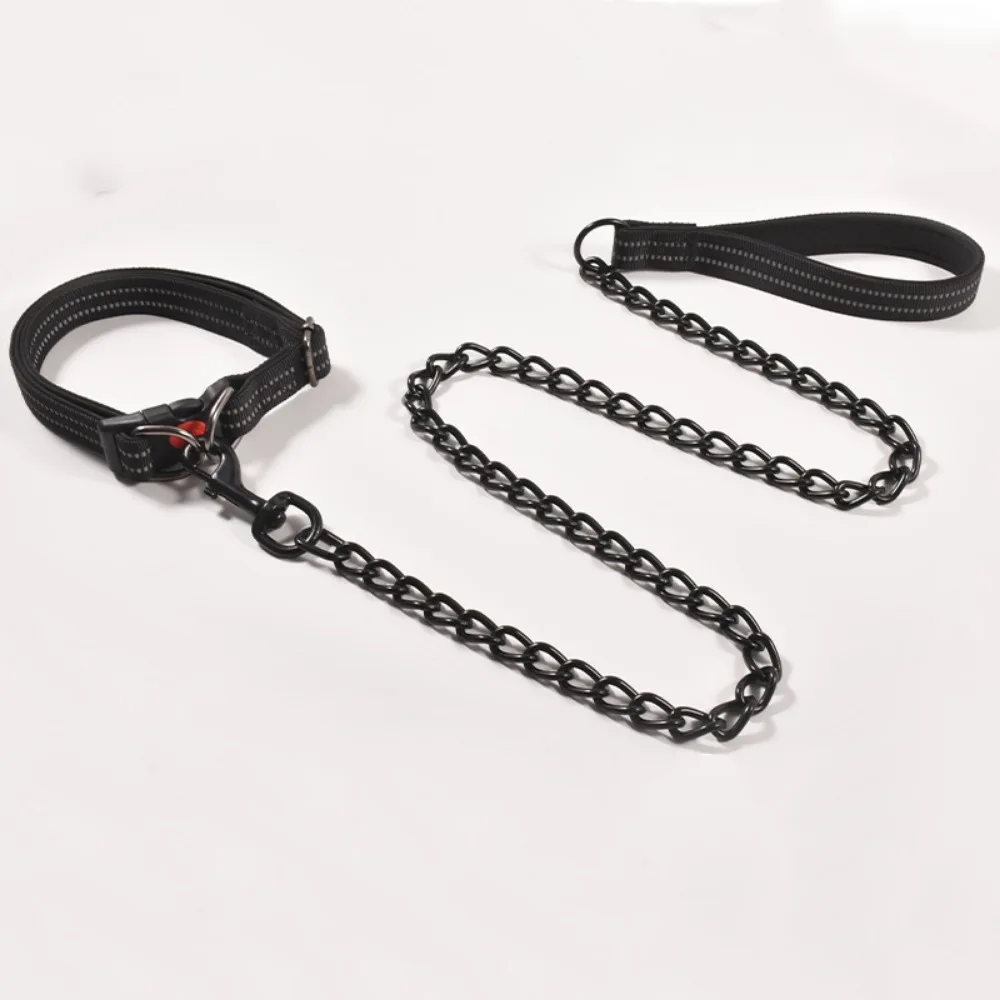 

Durable Adjustable Dog Leash Reflective Comfortable Pet Harness with Chain Lightweight Cat Traction Rope Walking
