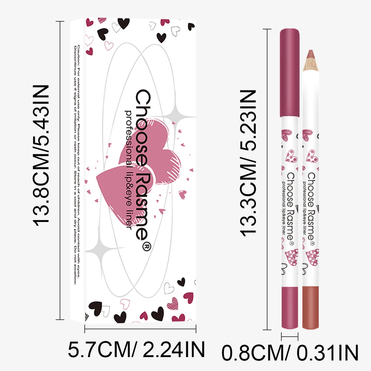 Traje delineador de labios largo, resistente al agua, a prueba de sudor, fácil de aplicar, Color de labios sin decoloración, maquillaje de belleza para el Día de San Valentín, 12 Uds.