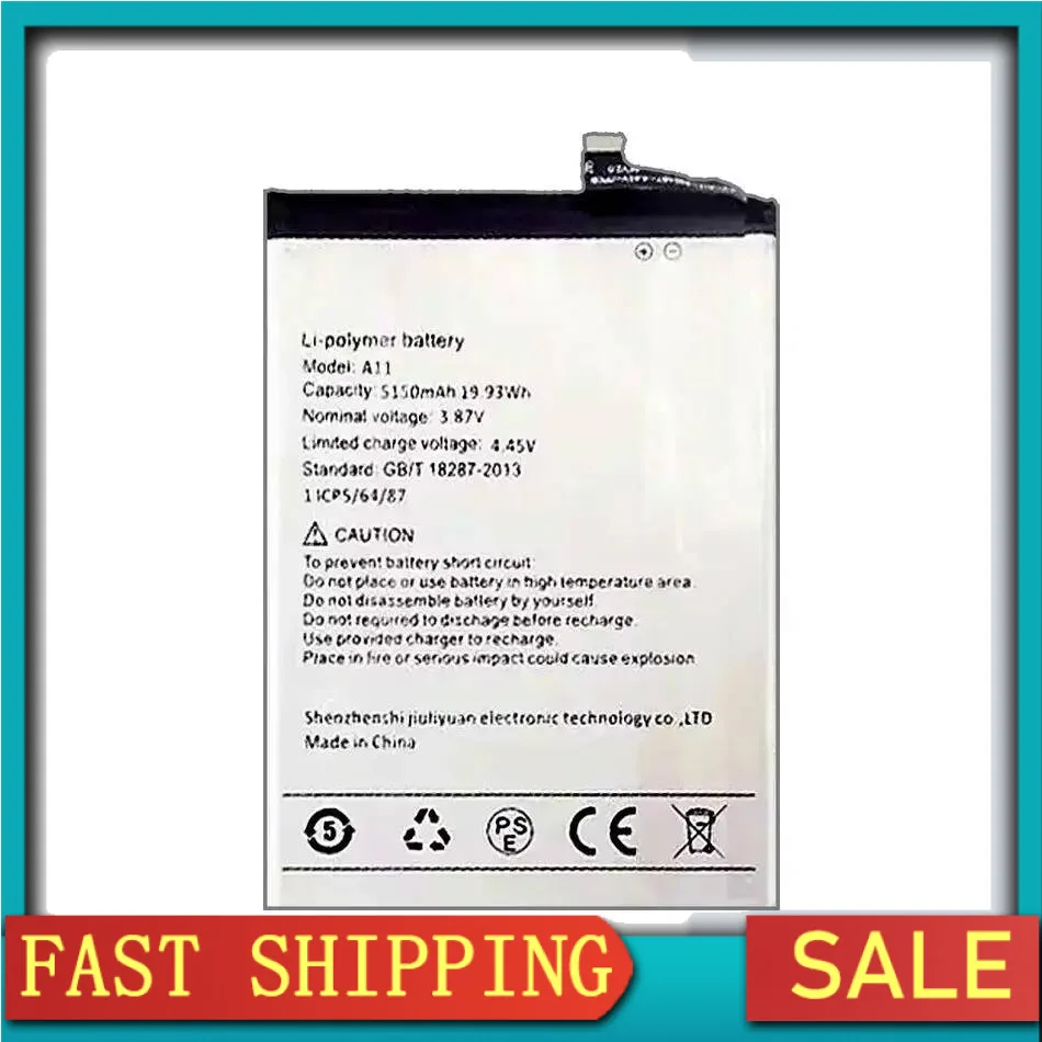 

5150Mah Long-Lasting Stable Mobile Phone Battery For Umi Umidigi A11