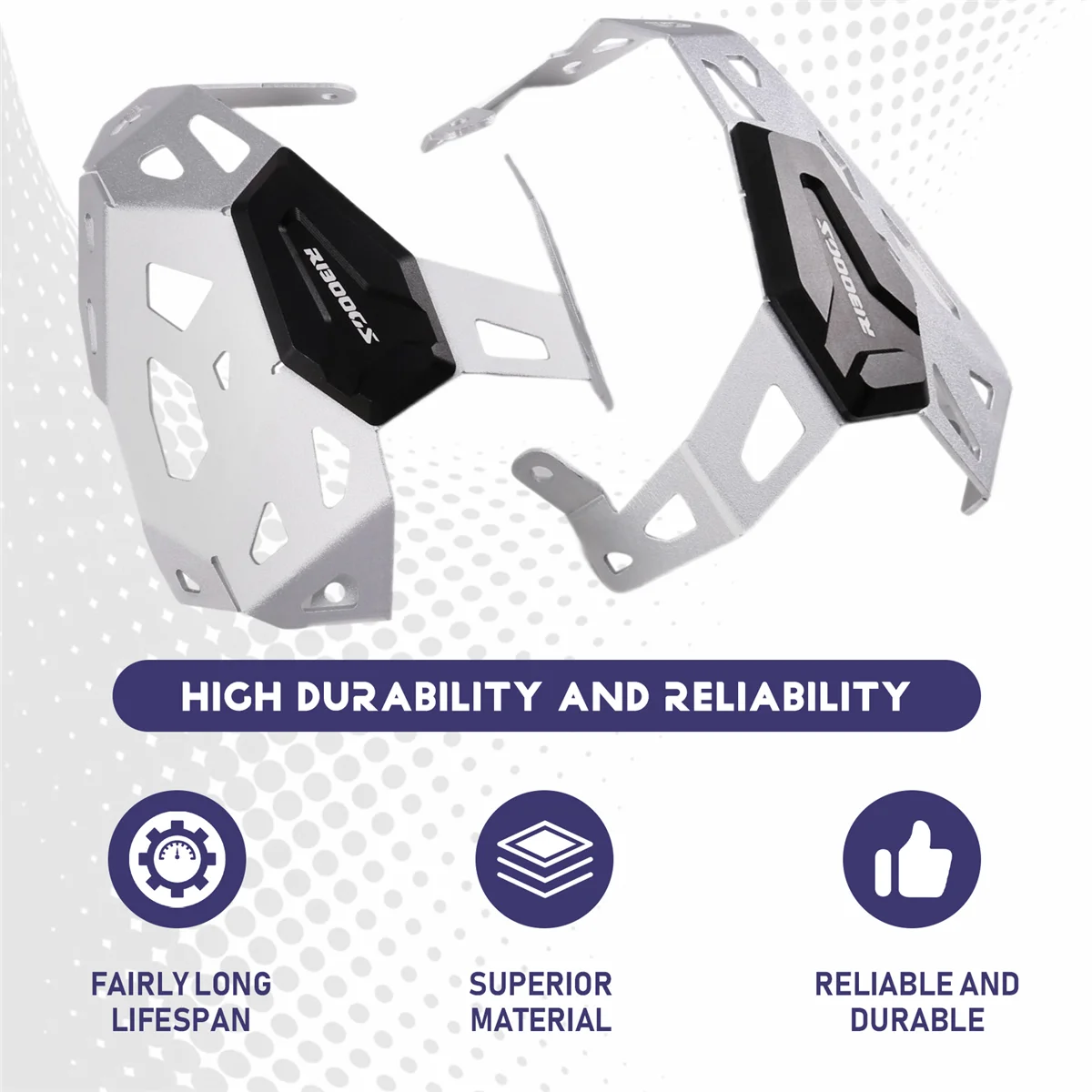 

Motorcycle Cylinder Head Guards Cover Engine Protection for BMW R1300GS R 1300GS Adventure 2023 2024 Silver+Black