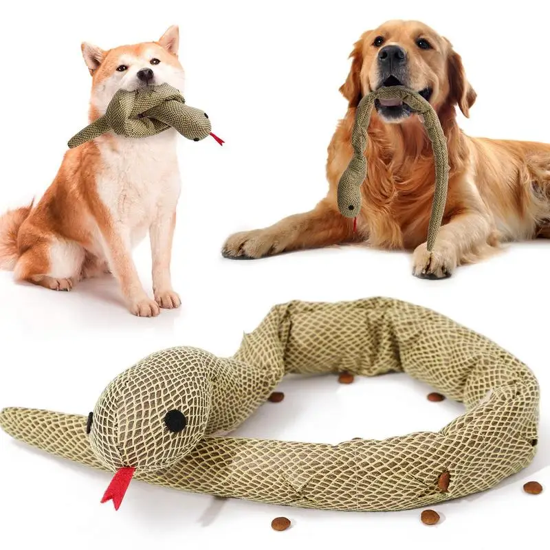 Dog Snuffle Toys Dog Enrichment Toys For Boredom Interactive Dog Toy For Foraging Instinct Training Pet Squeaker Toy Snake Style