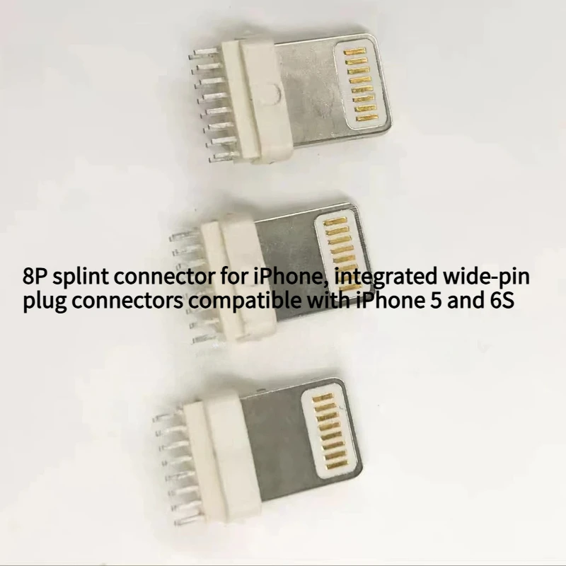 Lightning Male Integrated Wide Pin Splint Plug For iPhone 5 6S 8P Connector