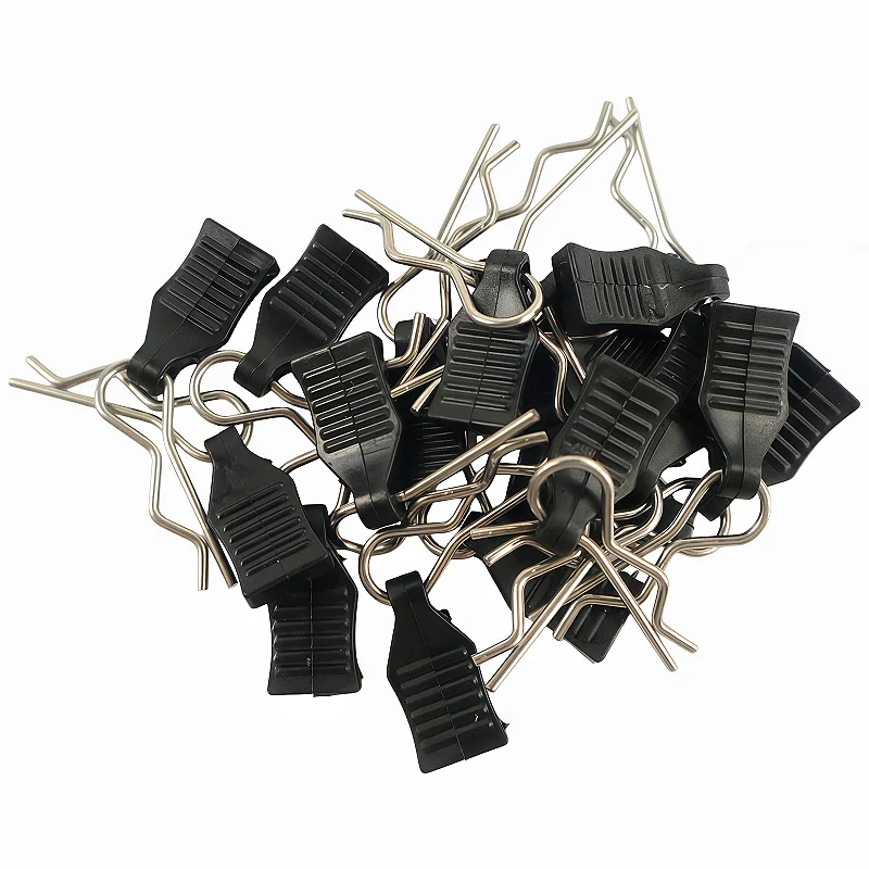4/100pcs Metal R-type Car Shell Body Fixed Clips Pin with Tab for Remote Control Shell R-shaped Buckle Fixing Clip RC Car Parts