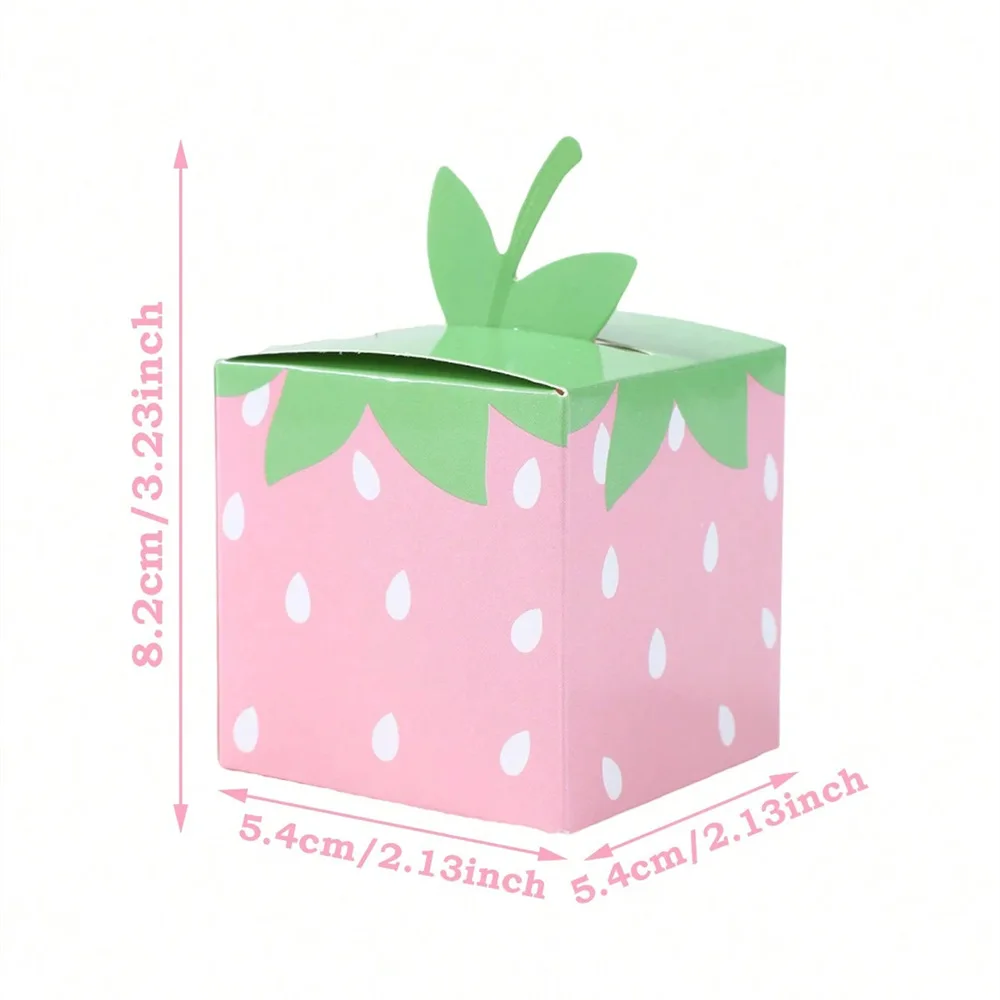 Sweet Fruit Strawberry Theme Paper Cookie Candy Box Gift Packing