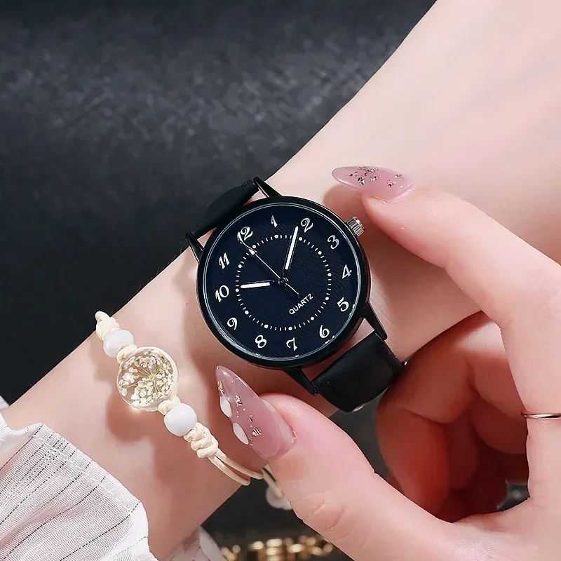 Women Fashion Watch Quartz Wirstwatch Luminous PU Leather Band Watch Ladies Casual Gift Wrist Watches Clock Reloj Mujer