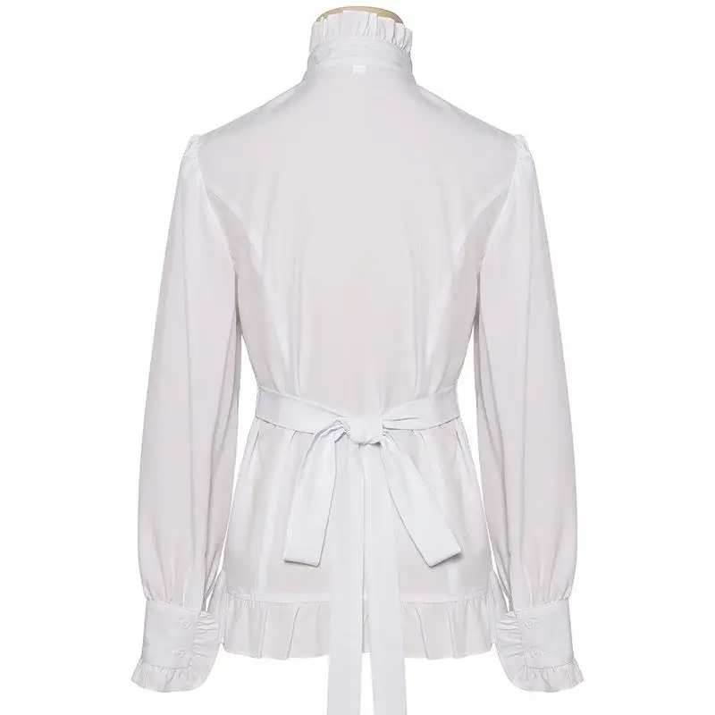 Victorian Era Women's Long Sve irt loween New Sle Folded Gothic Sle Retro Women's Faion Polyester Material