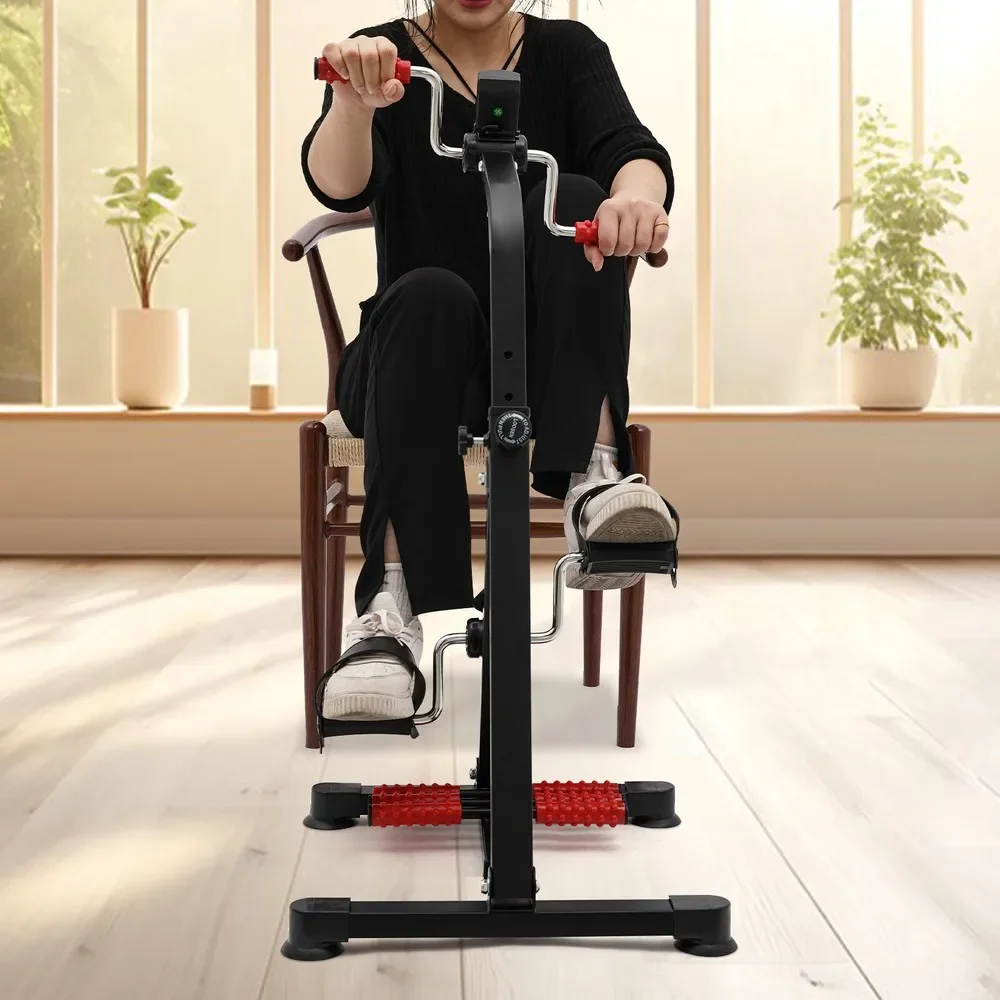 

Fitness Cycle with LCD Monitor - Under Desk Pedal Exerciser & Arm Bike for Home Workout | Tracks Time, Speed, Distance, Calories