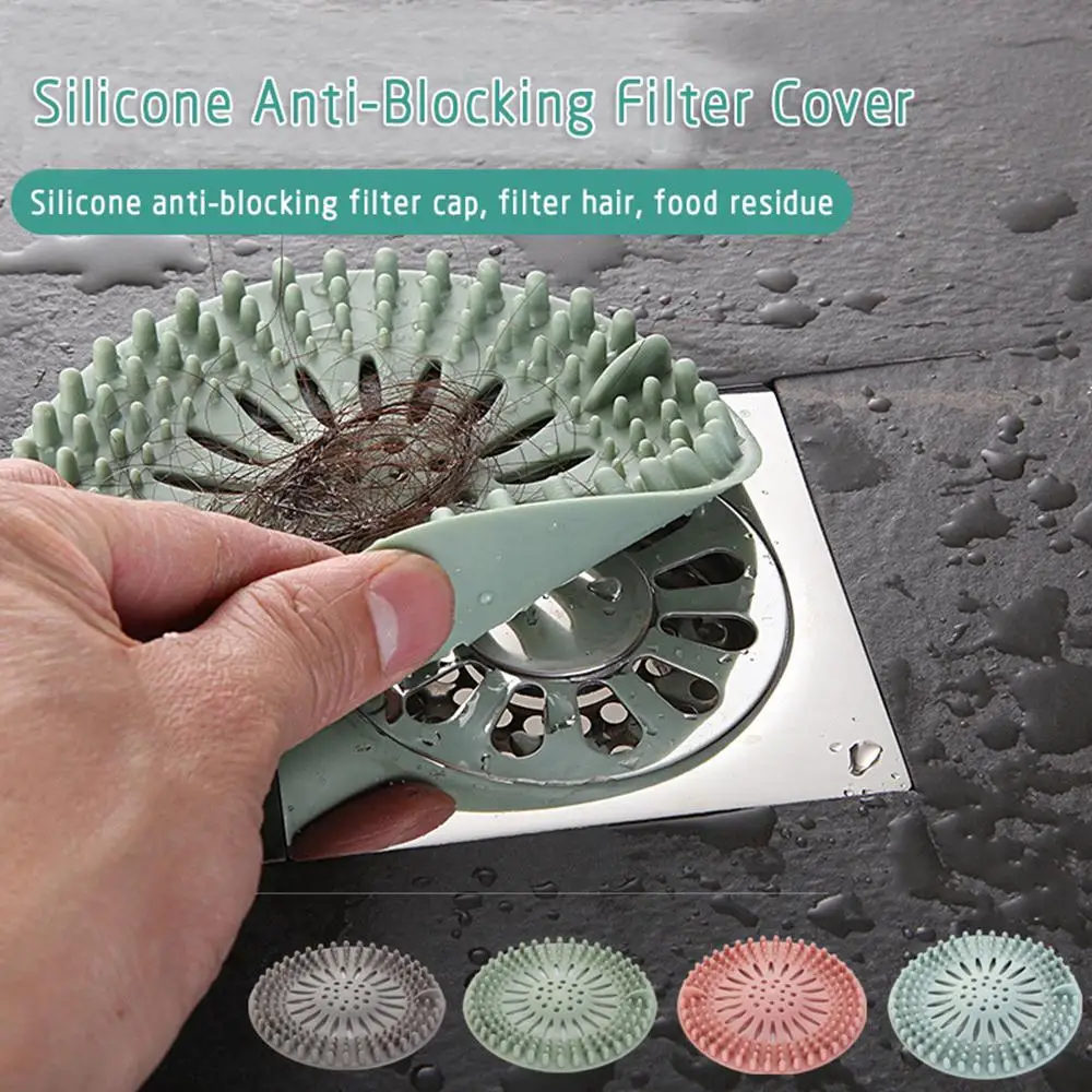 Bathroom Drain Hair Catcher Bath Stopper Plug Sink Strainer Filter Shower Smell Proof Shower Floor Siphon Drain Cover Kitchen