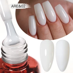 AS 15ml Milky White Rubber Base Gel for Gel Nail Polish 15ml Russian Self-leveling Nude Color Soak Off Semi Permanent UV Gel