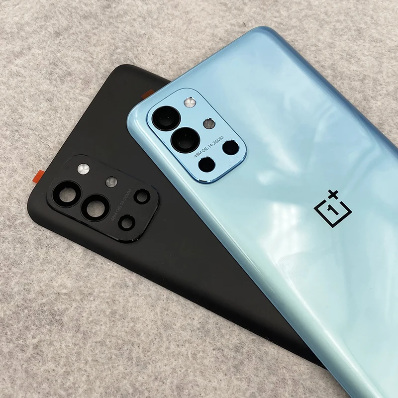ل One Plus 9R LE2101 A + زجاج الغوريلا 5 غطاء الإسكان الخلفي ل OnePlus 9R الباب الخلفي استبدال علبة البطارية الصلبة وعدسة الكاميرا