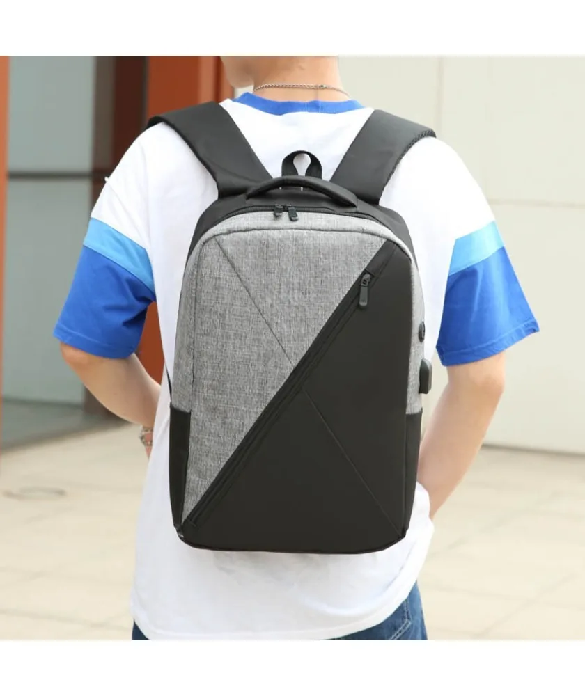 

Three-piece business commuter backpack men's Oxford cloth school bag multi-functional leisure computer bag