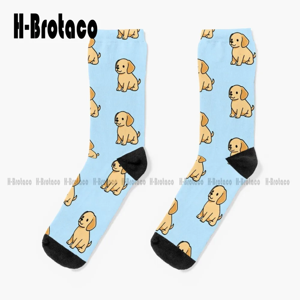 Golden Retriever Socks Bulk Socks Ladies Sports Custom Gift Harajuku Retro Cartoon Teen Youth Socks 360° Digital Print Casual