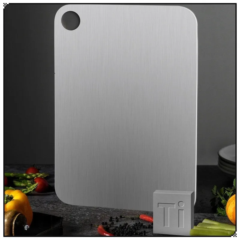 

OutdoorTitanium Cutting Board Camping Cookware Tableware Titanium Chopping Board for Home Kitchen Cooking Outdoor Chopping Board