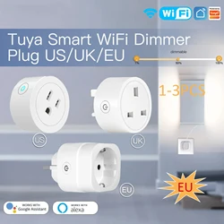 Tuya-接続された調光器ソケット,Wi-Fi,EU/US/uk,タイマースイッチ,音声制御,Alexa, Google Home,ワイヤレス電源プラグ