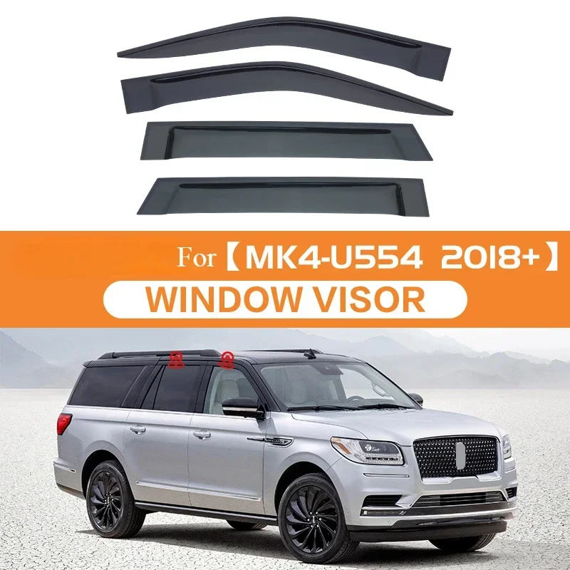 

Для Lincoln NAVIGATOR 2018-2024 Weathershie аксессуары, внешняя отделка, хромированные дефлекторы, козырьки от дождя, дверной козырек, вентиляционные шторы