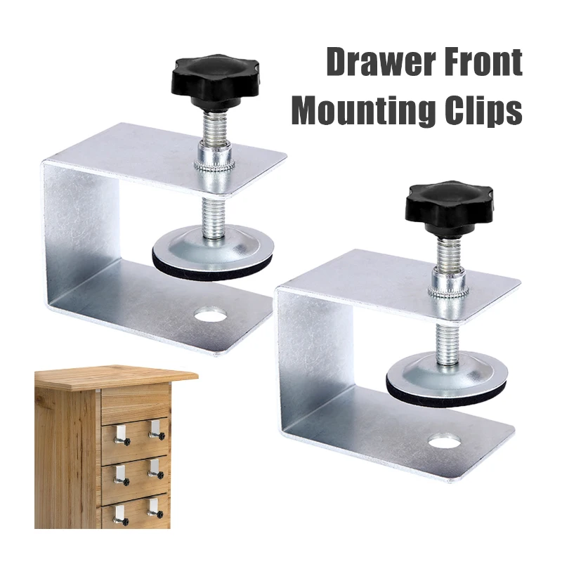 1Pcs Drawer Front Installation Clamps Steel Fixing Clips Fast Jig Cabinet Tool Woodworking Furniture Right Angle Fixing Clamps