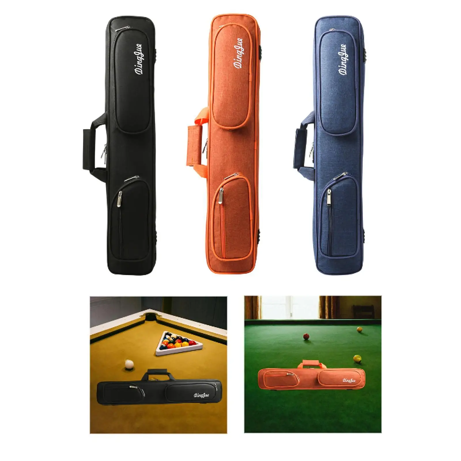 Billiards Pool Cue Case with Zipper with Adjustable Shoulder Strap Protector