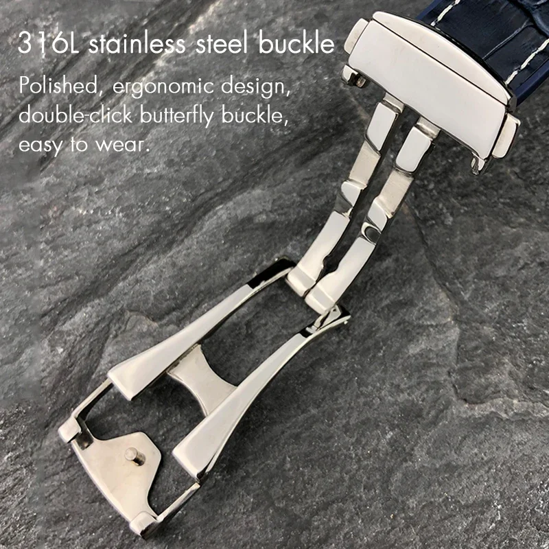 19mm 20mm 21mm 22mm Cowhide Silicone Rubber Nylon Watchband Fit for Longines HUAWEI GT2 Samsung MIDO Seiko SKX Sport Watch Strap view 3