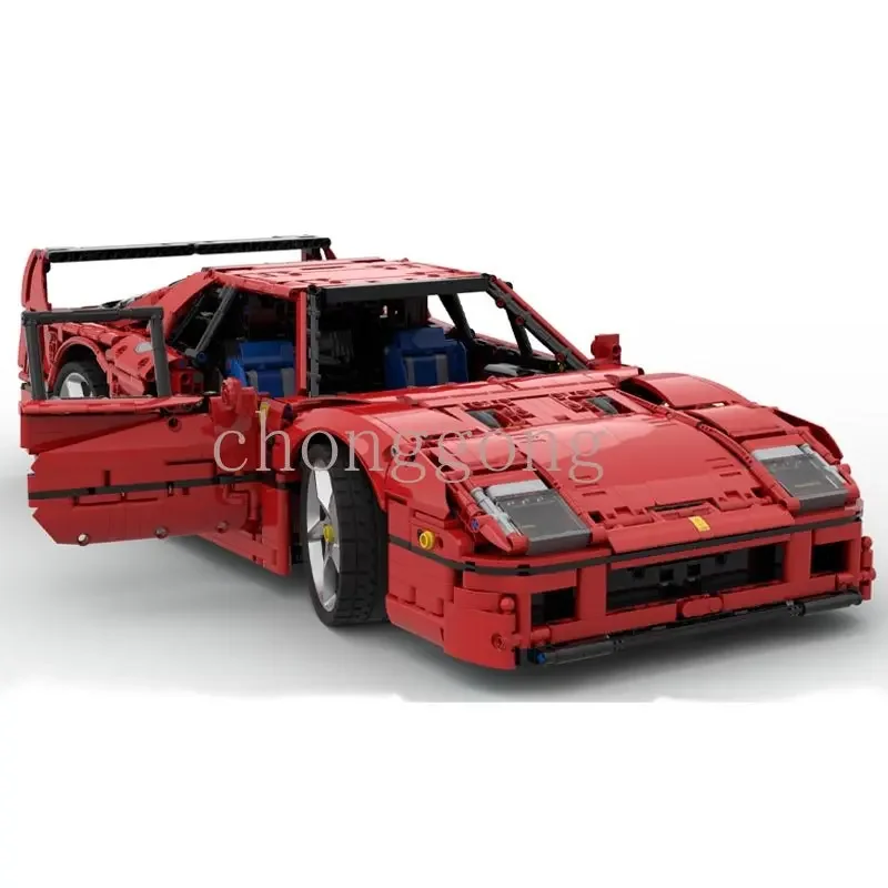 New 1:8 scale 40th Anniversary Edition F40 MOC-140404 Supercar Racing Car Building Block Bricks Educational Toy Birthdays Gifts