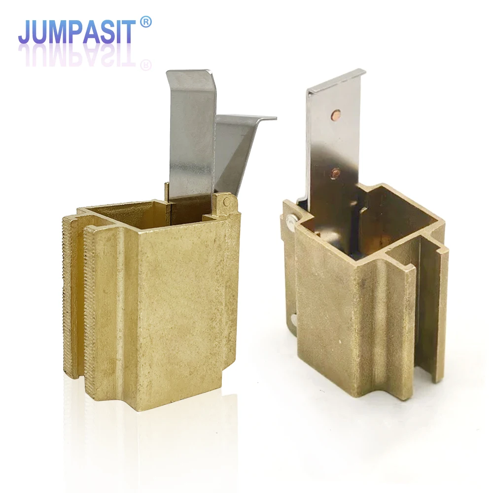 25x32 Copper Brush Holder with Constant Pressure Spring Circlip clamp for High Voltage Machinery Cement Mill