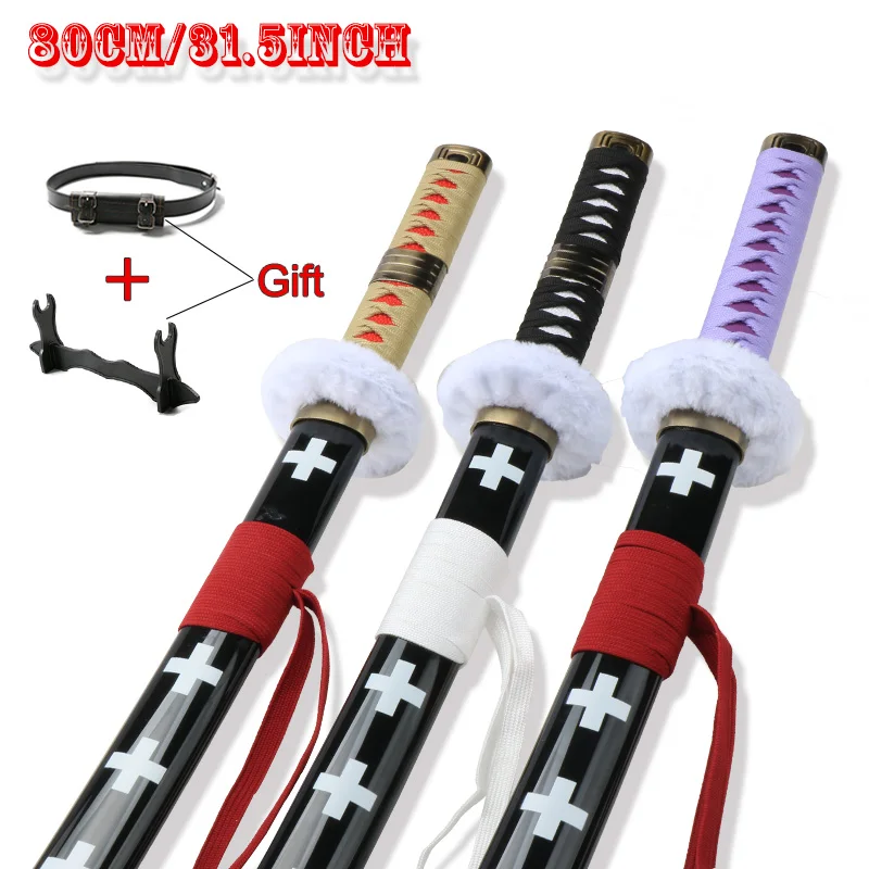 Roronoa Zoro 31.5 "/80 cm Katana Manga giapponese Personaggio Arma Giocattolo Spada Trafalgar D. Law Cosplay Compleanno Regalo di Natale