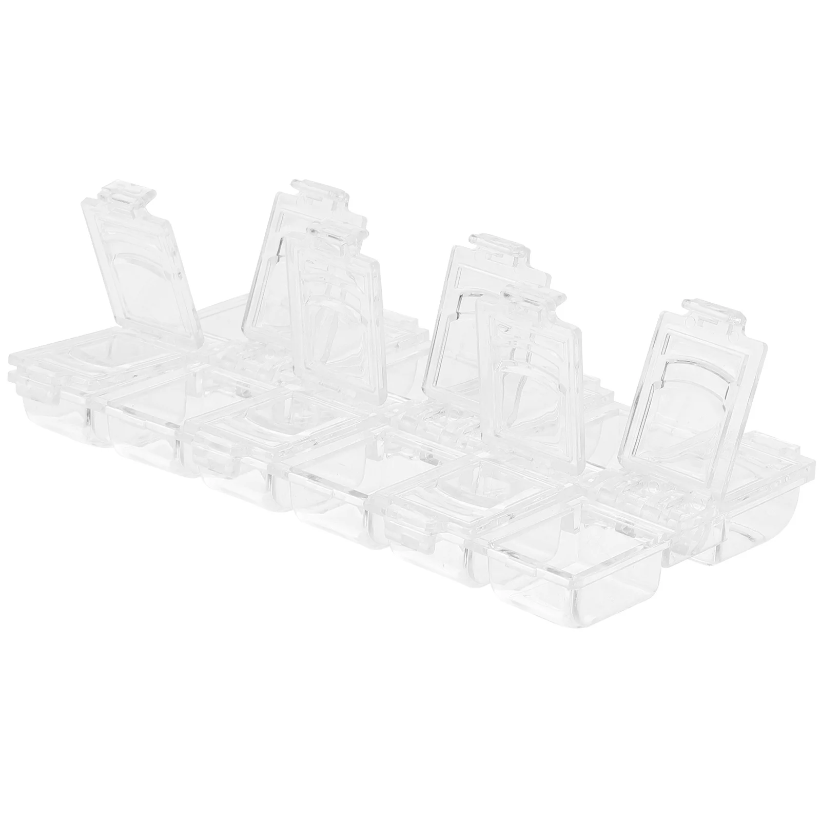 

Transparent Nail Charms Storage Box Acrylic Organizer Multi Grid Compartments Portable Nail Art Storage Container