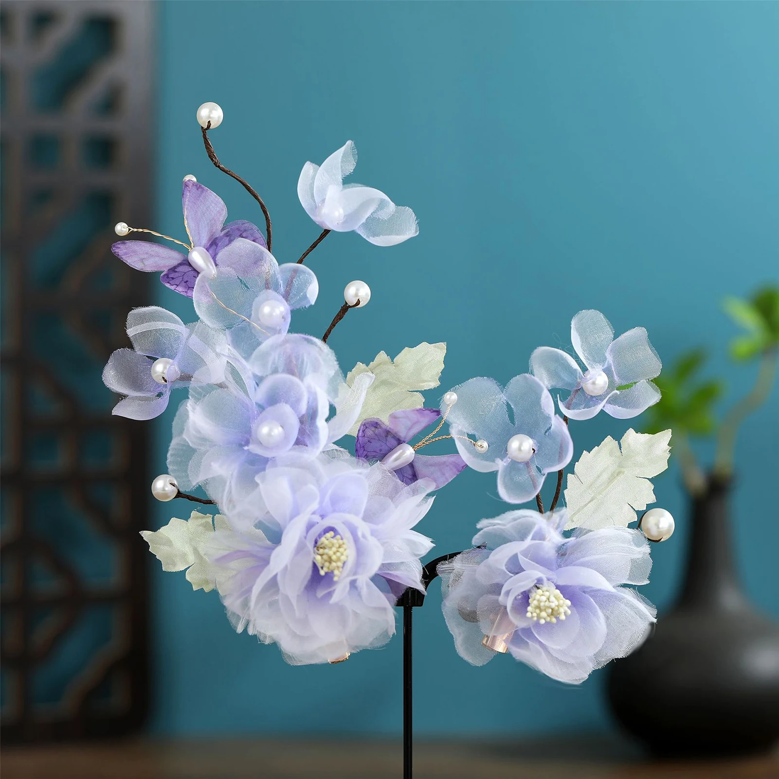 2 stks Mooie Bloem Haarspelden Vrouwen Parel Haar Clips Paardenstaart Houder Zoete Hoofddeksels Haarspeldjes Prinses Haar Styling Hoofdtooi