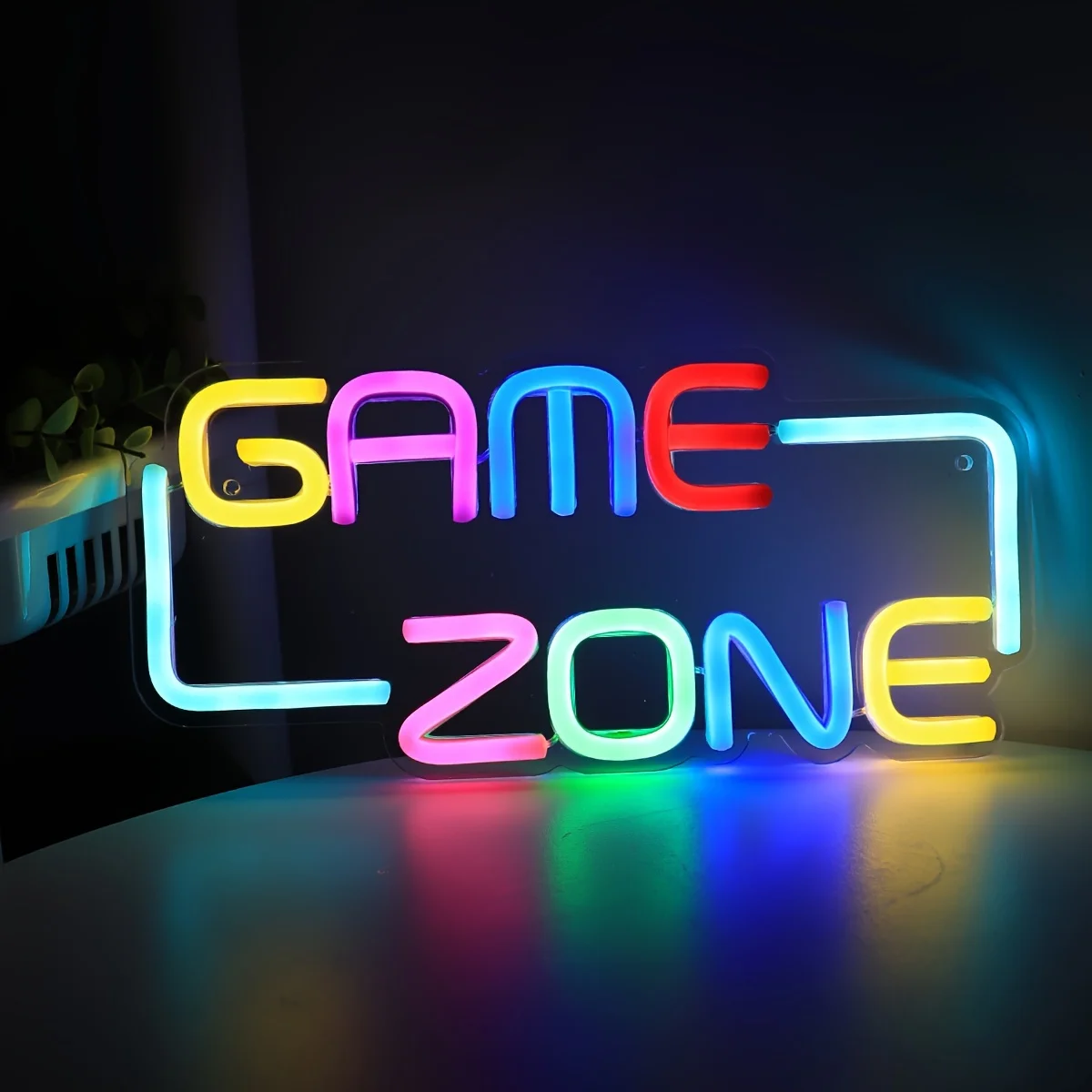 Game Zone LED Neon Sign - USB Powered, Wall Hanging, Single Color, Multipurpose Night Light for Gaming Room,Home,Party,Pub,Club