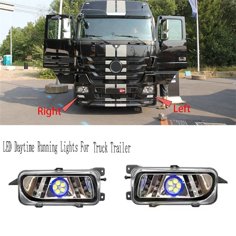 

LED Daytime Running Lights Front Fog Lamp Assembly For Mercedes Benz Actros MP2 MP3 Series Truck Trailer
