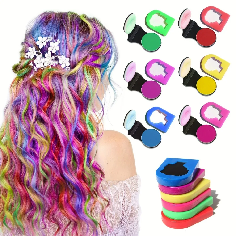 

8pcs/Set Hair Chalk Non-Sticky Washable Hair Dye Hair Chalk for Girls with Dark Hair