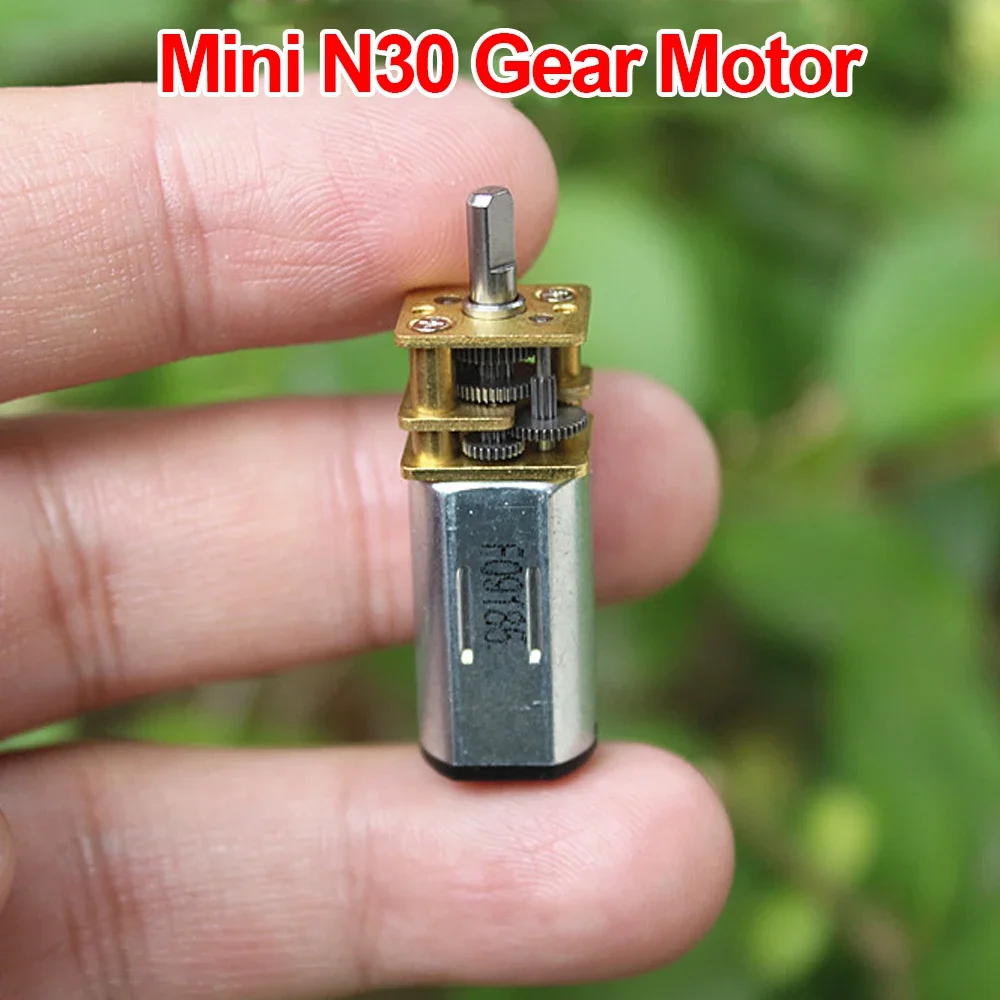 Mini N30 Gear Motor DC 3V-6V 31RPM Slow Speed Full Metal Gearbox Gear Reduction Motor Robot Car Model Recuder Motor