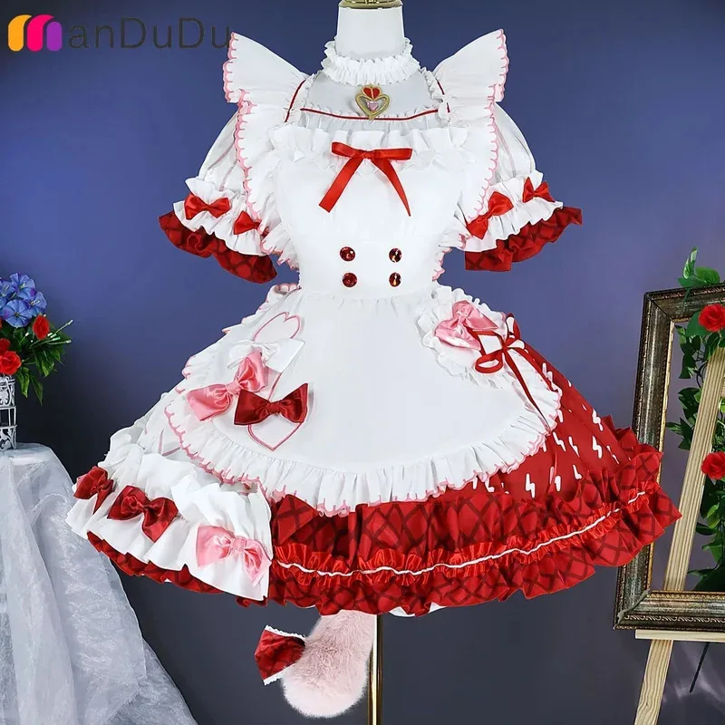 qq34Goldenglow الفرسان السوسي بريق تأثيري حلي لعب الأدوار فستان Hallowmas زهرة البيت الشاي شعر مستعار للحفلات الرسوم المتحركة Pr #2