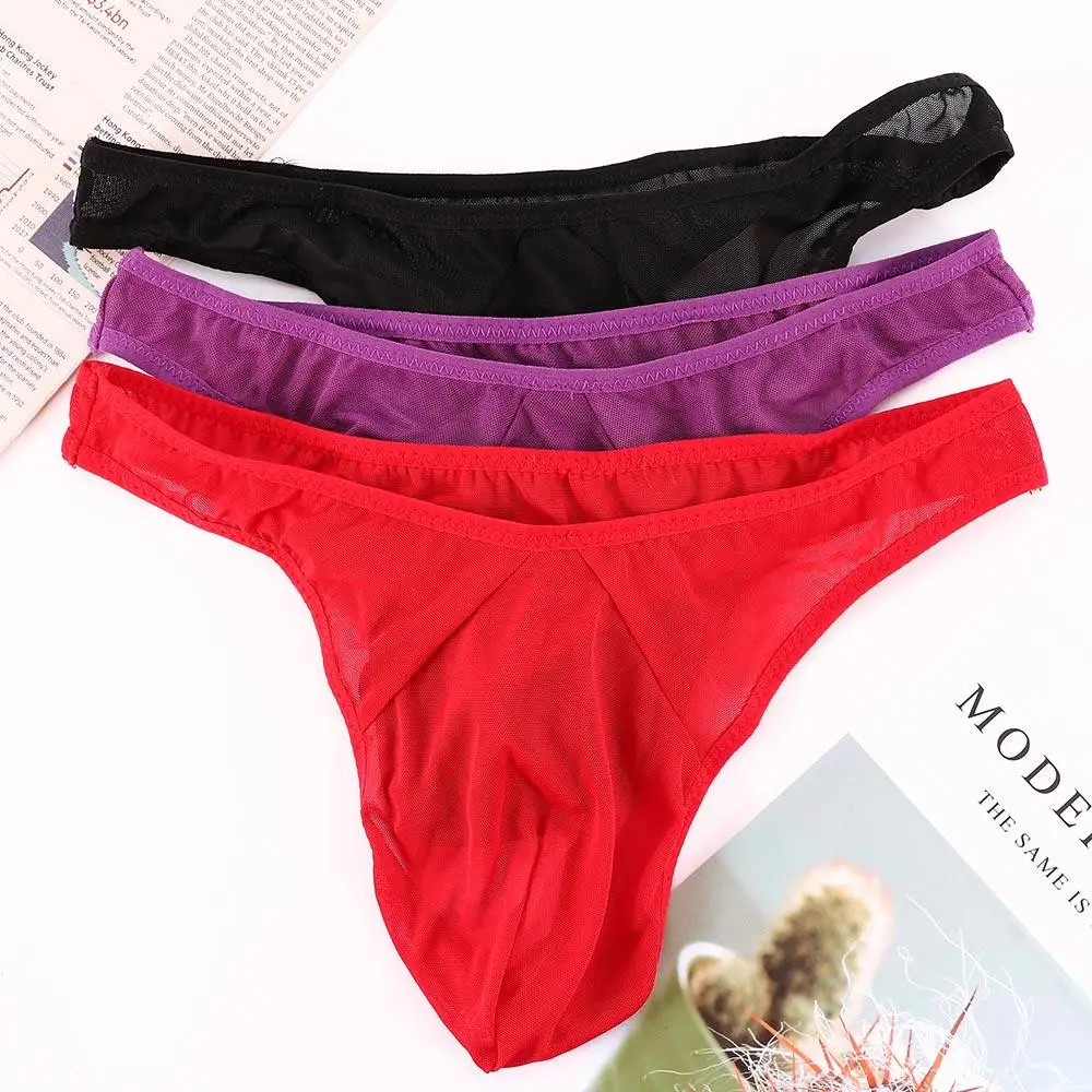 ملابس داخلية مثيرة للرجال ثونغ شفافة رقيقة جدا شبكة