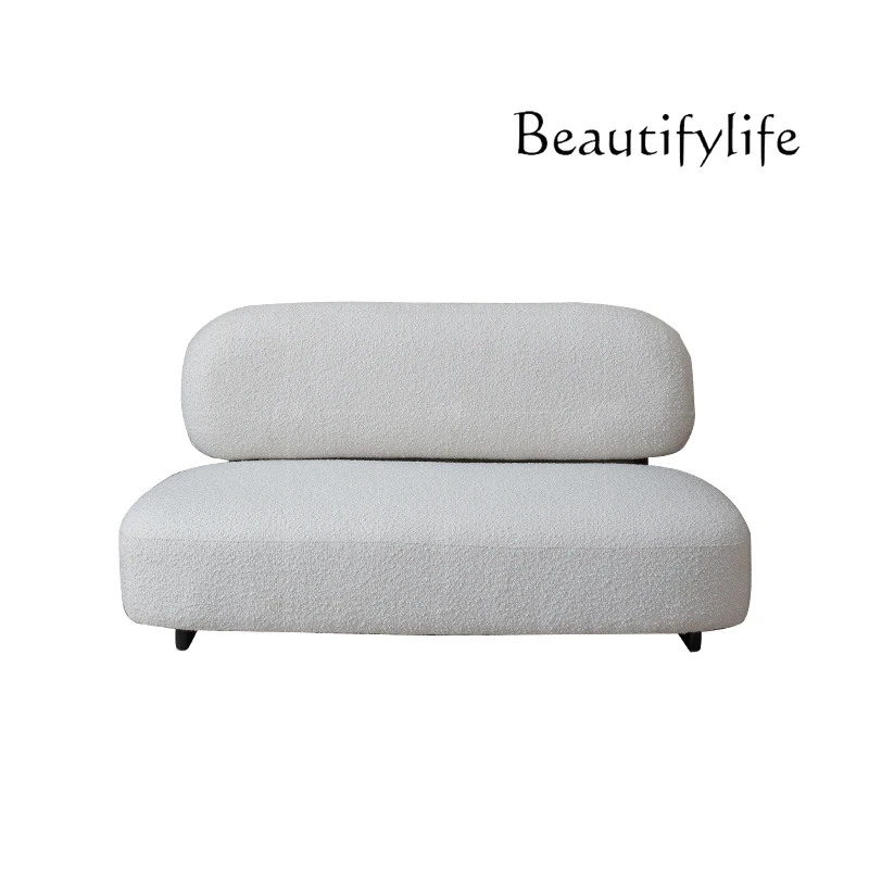 

Designer Model Small Apartment Cream Style Small Three-Seat Modern Simple Living Room Fabric Craft Sofa