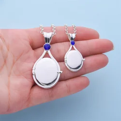 7-color H2o Zircon Necklace Trendy Copper Openable Pendant Tv Series Mermaid Jewelry Film Gift for Women Men Friends