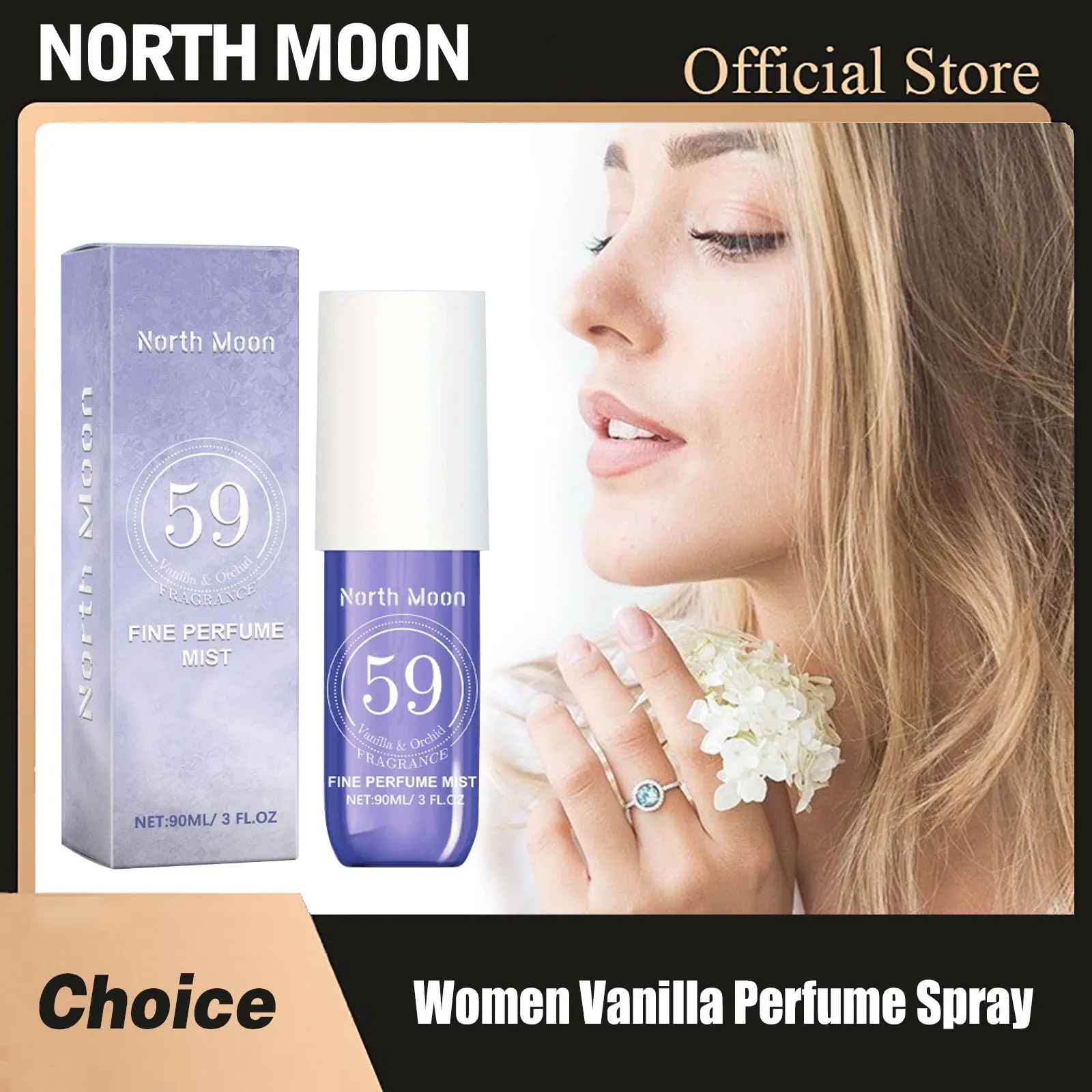 

North Moon Women Vanilla Perfume Spray Light Fragrance More Freshing Attract Lasting Floral Scent Pheromone Date Flirting Parfum