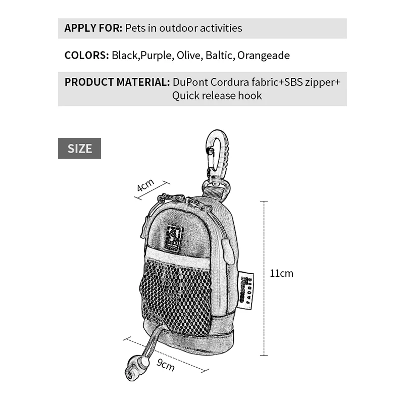 TRUELOVE − Support de sac à caca pour animaux de compagnie, multifonctionnel, pour laisse, chien, pour entraînement, en poudre, distributeur