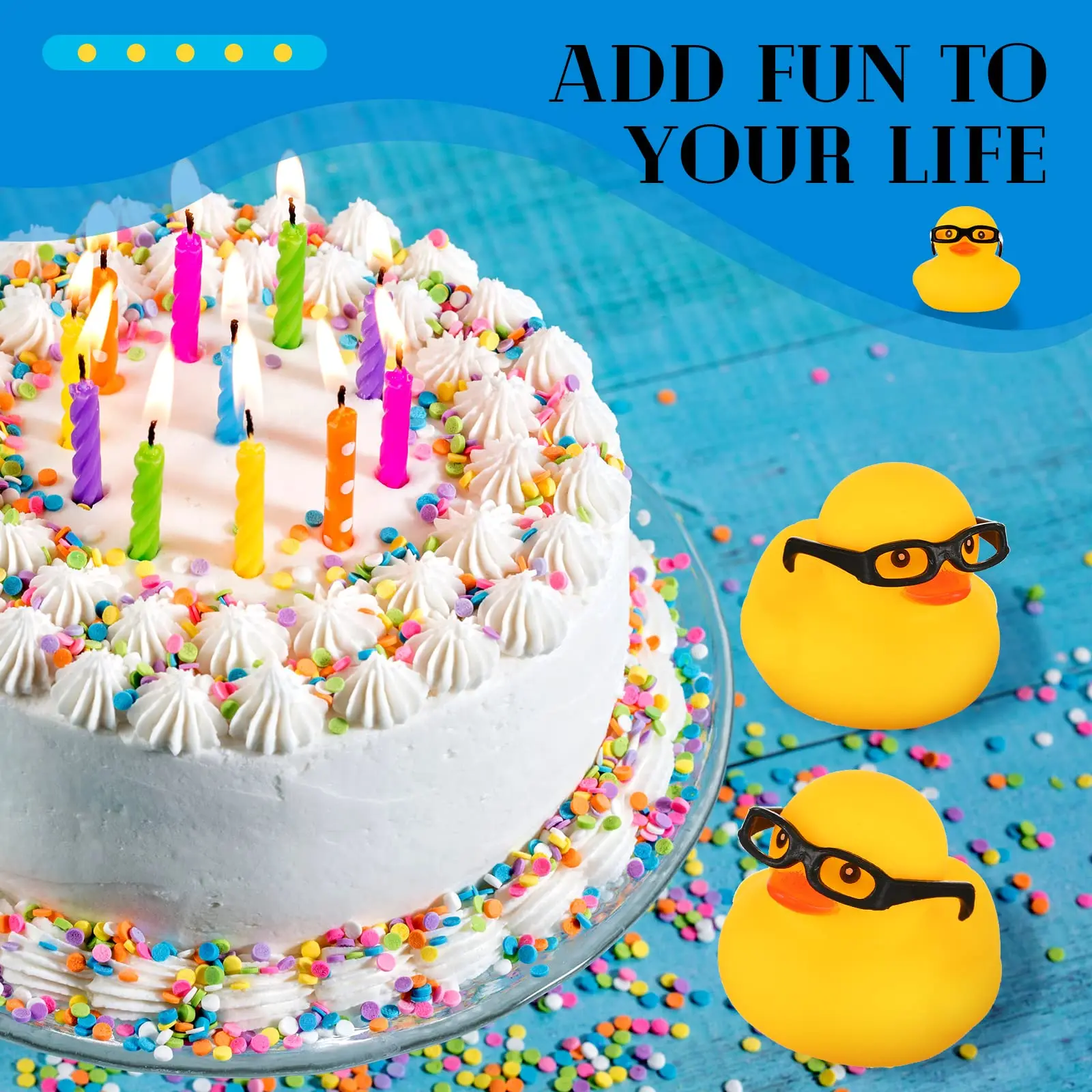 10-100pc Mini Rubber Ducks Set in Bulk Float Squeak Tiny Ducks  Duck Toy for Party Birthday Supplies