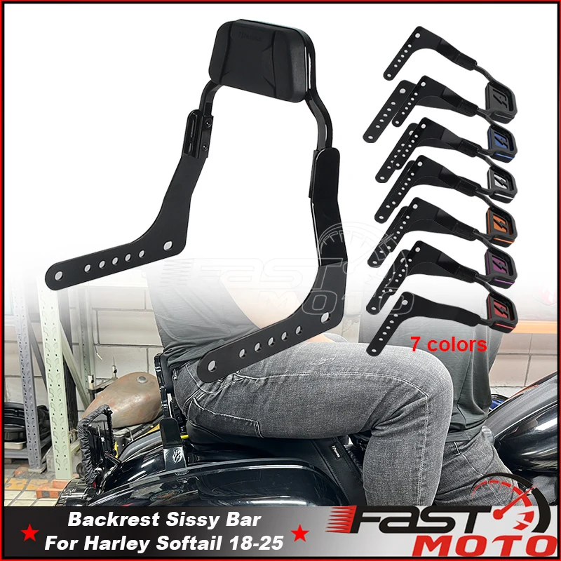 

Club Style Sport Sissy Bar Motorbike Rear Backrest For Harley Softail Low Rider EI Diablo FXRST ST FXLRST Sport Glide FLSB 18-25