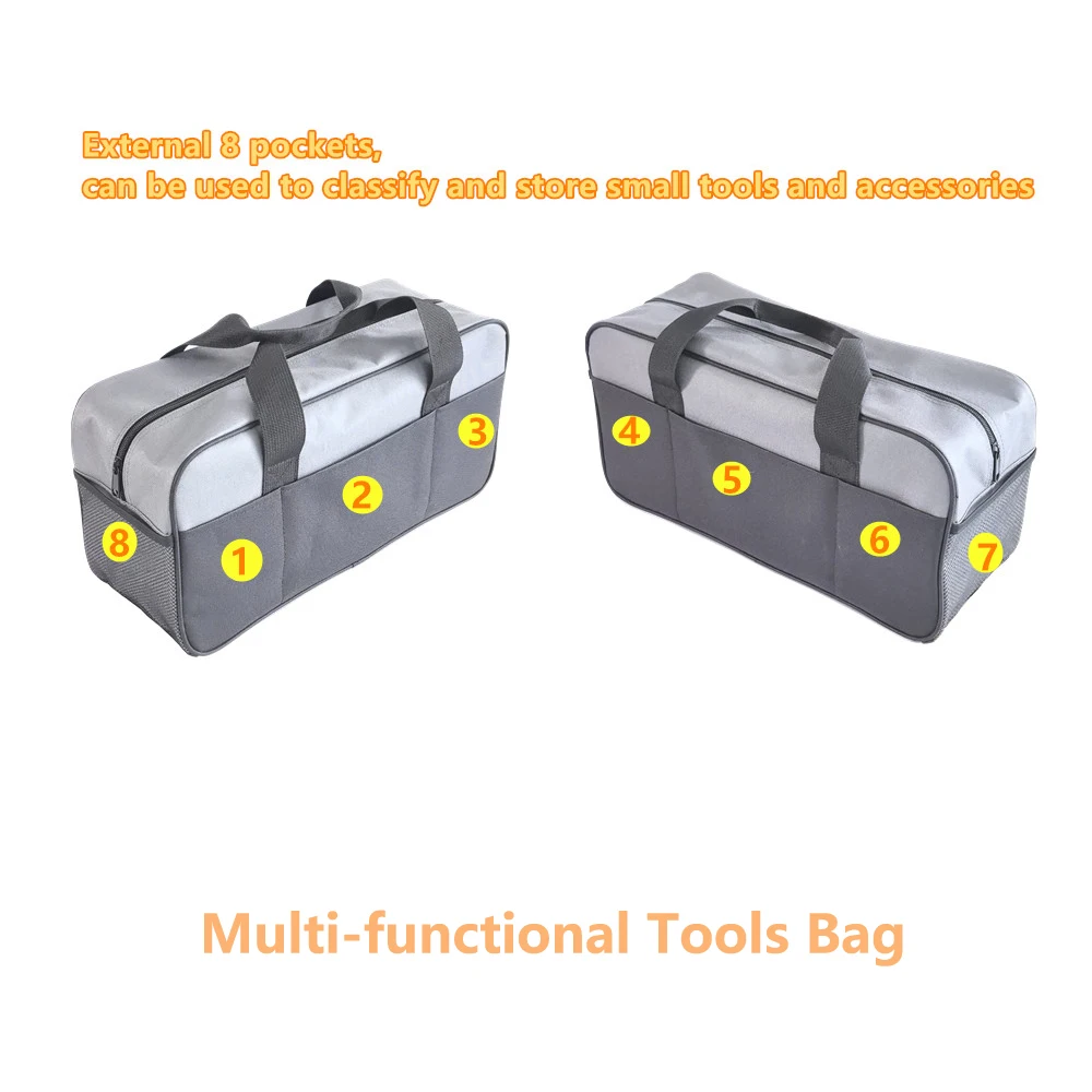 Durable Wear-Resistant Tool Storage Bag Portable Organizer, 8 Pockets Simple Household Tool Box, Camping Tool Bag