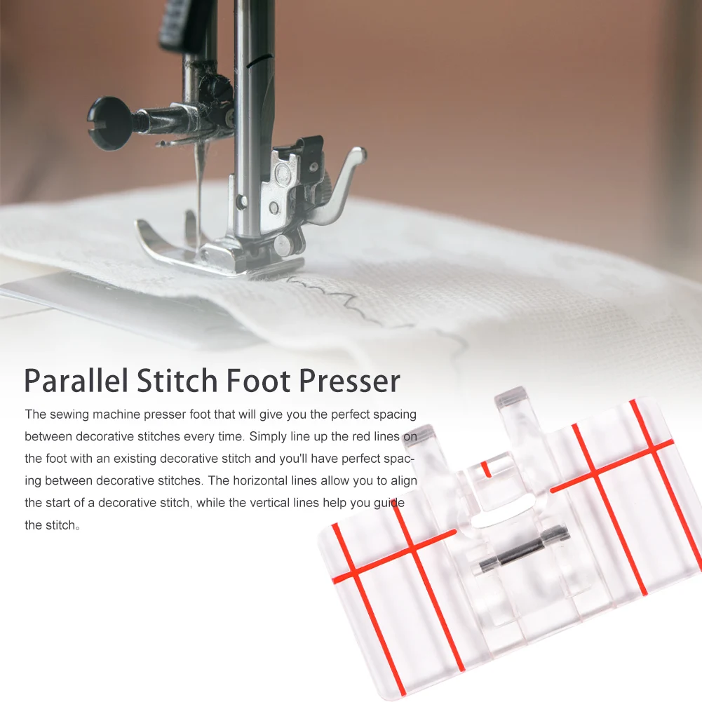 

Universal Parallel Stitch Foot Presser Fits Clear Plastic Foot Presser For Brother Domestic Sewing Machine Foot Presser
