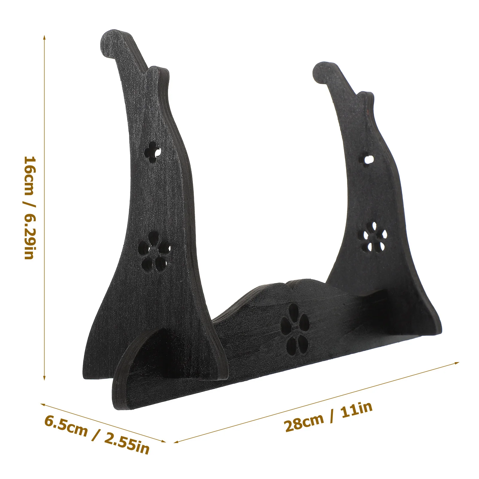 플루트 디스플레이 랙 나무로 된 2단 검 스탠드 데스크탑 오거나이저 검 컬렉션 보관 홀더 브래킷