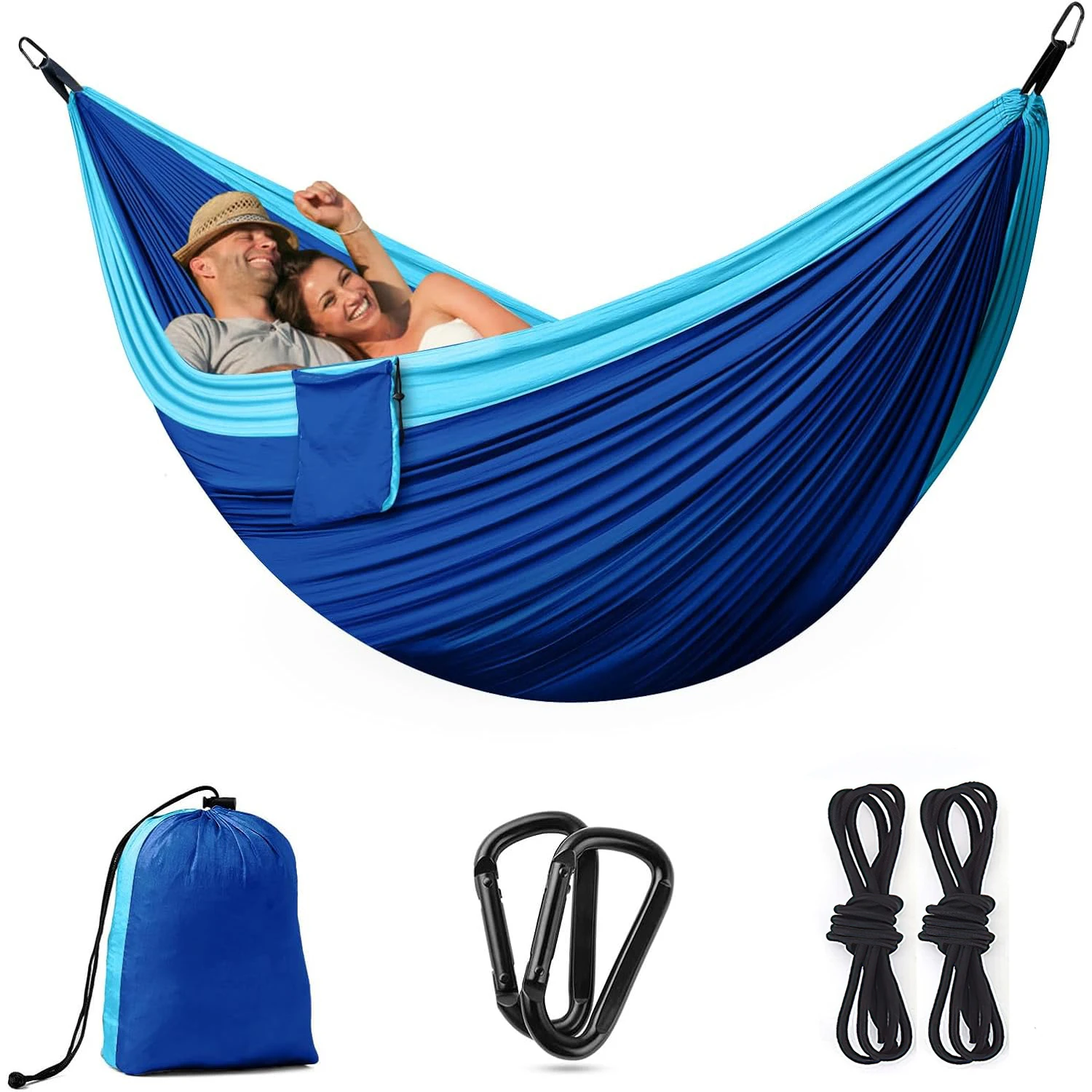 Camping Hammock Lightweight Essentials Portable Hammock with Tree Strap Outdoor Hiking Beach Backpacking Travel Camping Gear