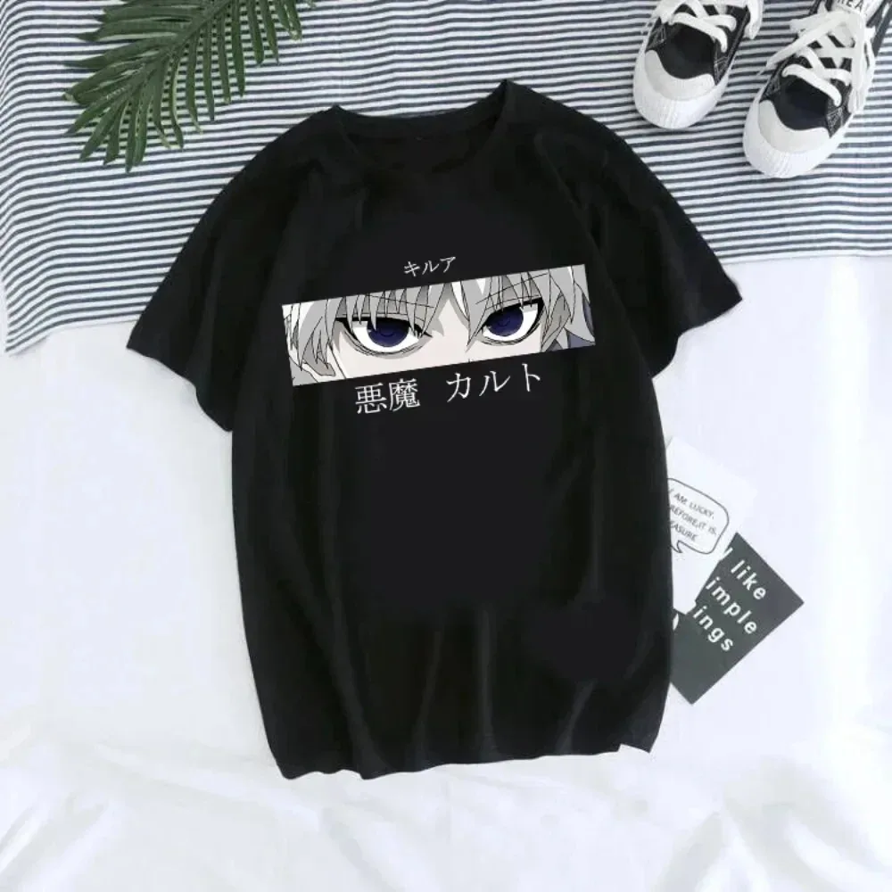 Anime Hunter X Hunter T-Shirt Japanischer Manga Hisoka Killua Zoldyck Lustige Mode Harajuku Kawaii T-Shirt Damen Y2K Kleidung – Detail 5