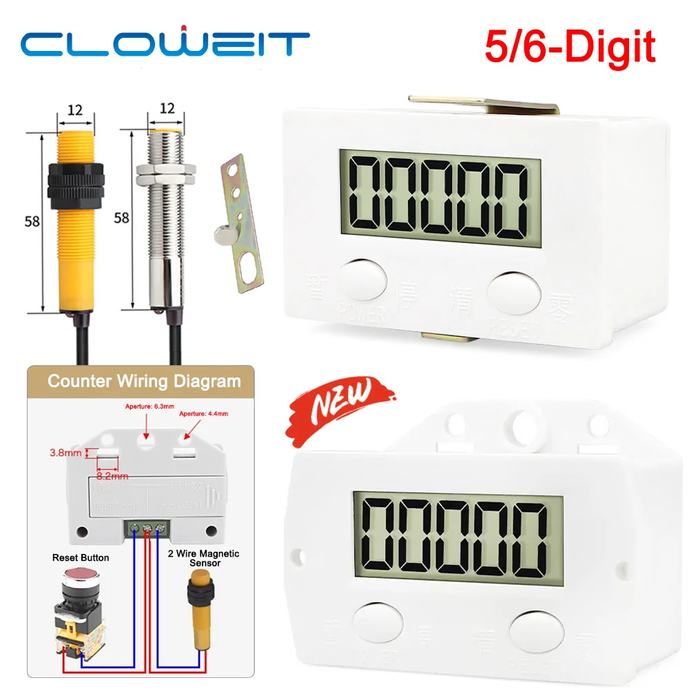 Counter BEM-5C Digital Electronic Accumulator Counting Point Counter Coil Counter Magnetic Induction Punch Counter