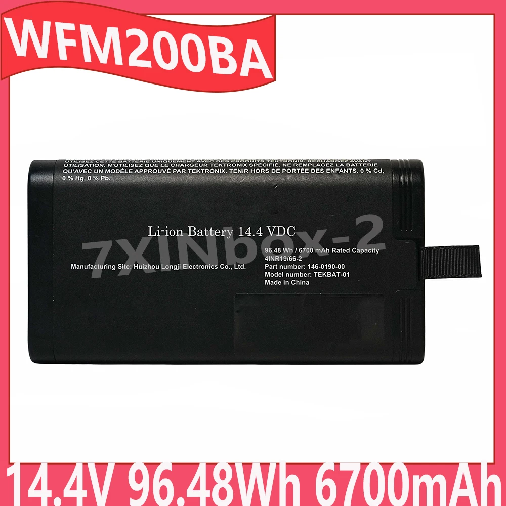 WFM200BA 14.4V 96.48Wh 6700mAh Replacement Battery For Tektronix WFM2200 WFM2200A WFM2300 146-0159-01 4INR19/66-2