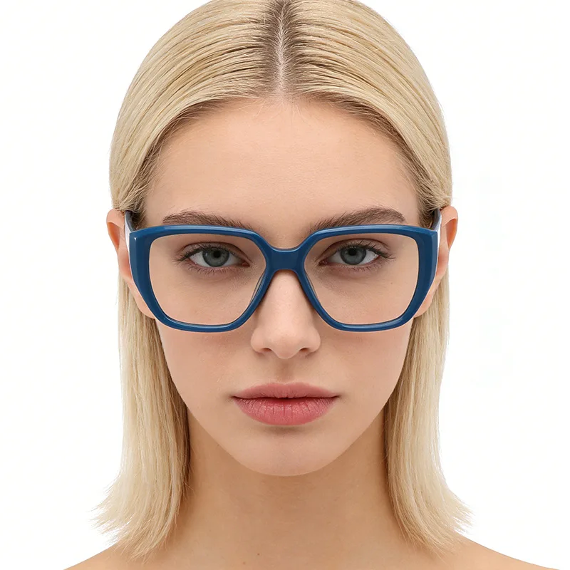 BEMORE Butterfly Acetate Prescription Eyeglass Custom Progressive Photochromic Anti-Blue Light Optical Lenses with Recipe Woman