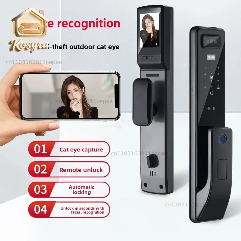 Automatic Electronic Password Lock Fingerprint Lock Household Anti-theft Door Smart Door Lock Facial Recognition