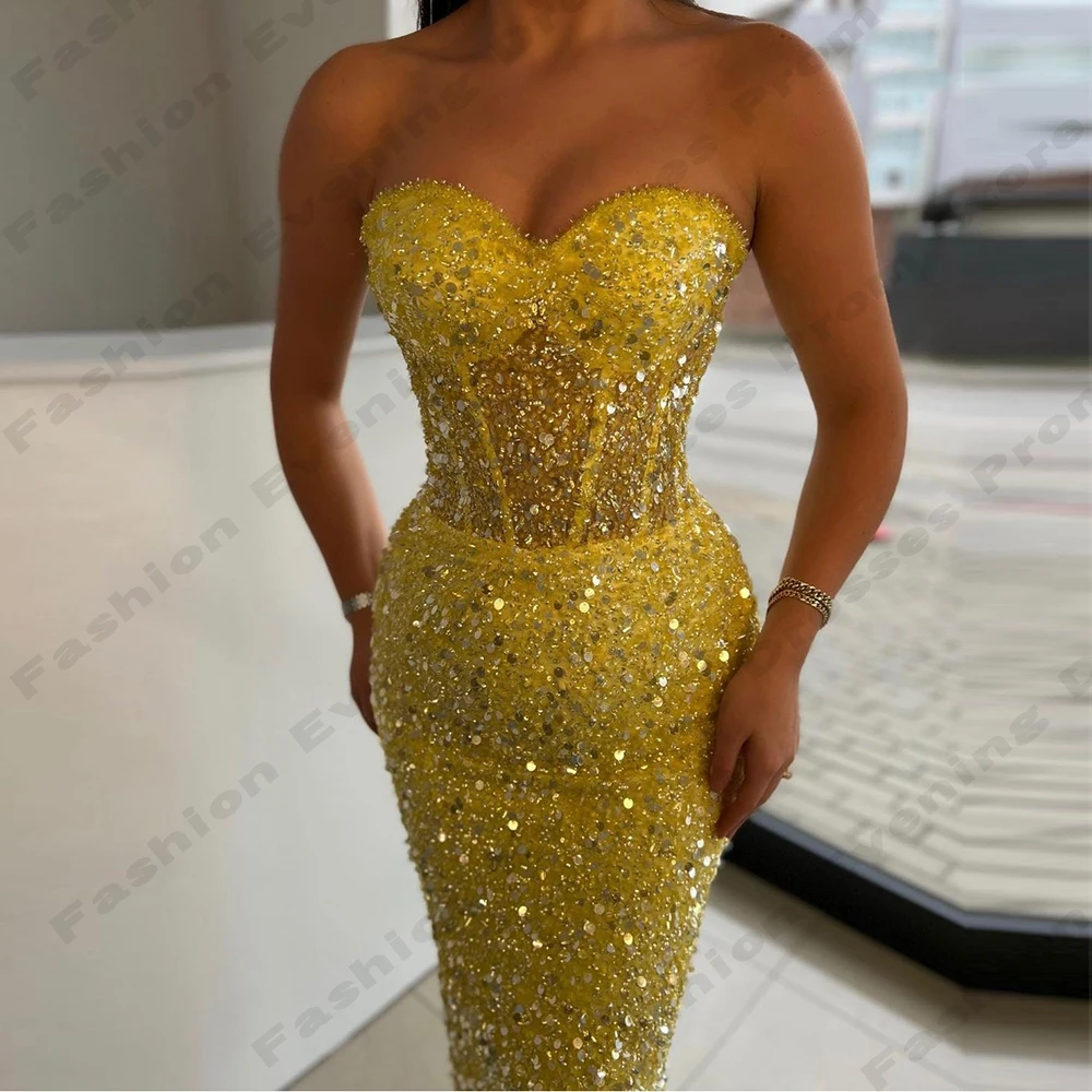 Elegant Slimming Evening Dresses Luxurious Fashion Exquisite Beading Sexy Off Shoulder Sleeveless Party Prom Gowns For Women