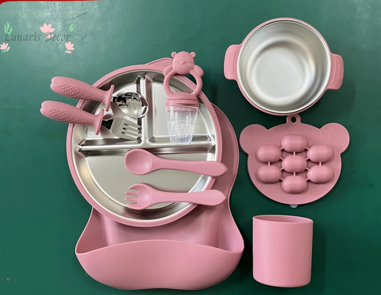 304 Food Grade Stainless Steel Suction Dinner Bowl & Plate